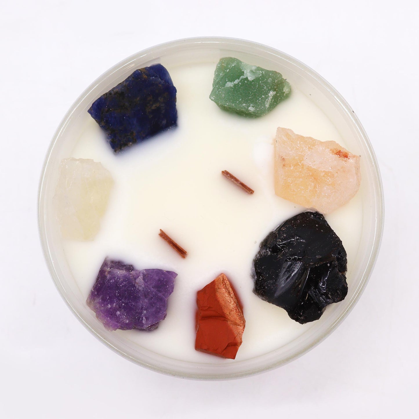 Chakra Crystal Candles - Seven Chakras