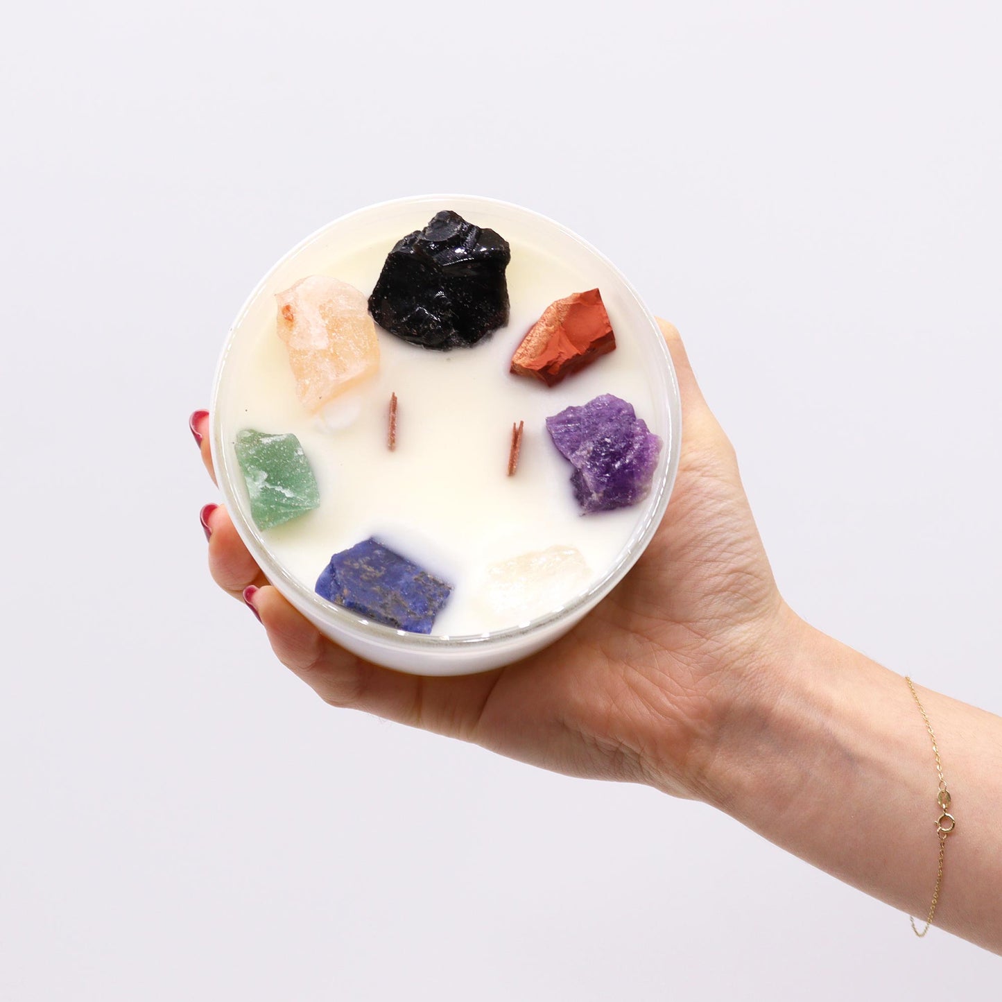Chakra Crystal Candles - Seven Chakras