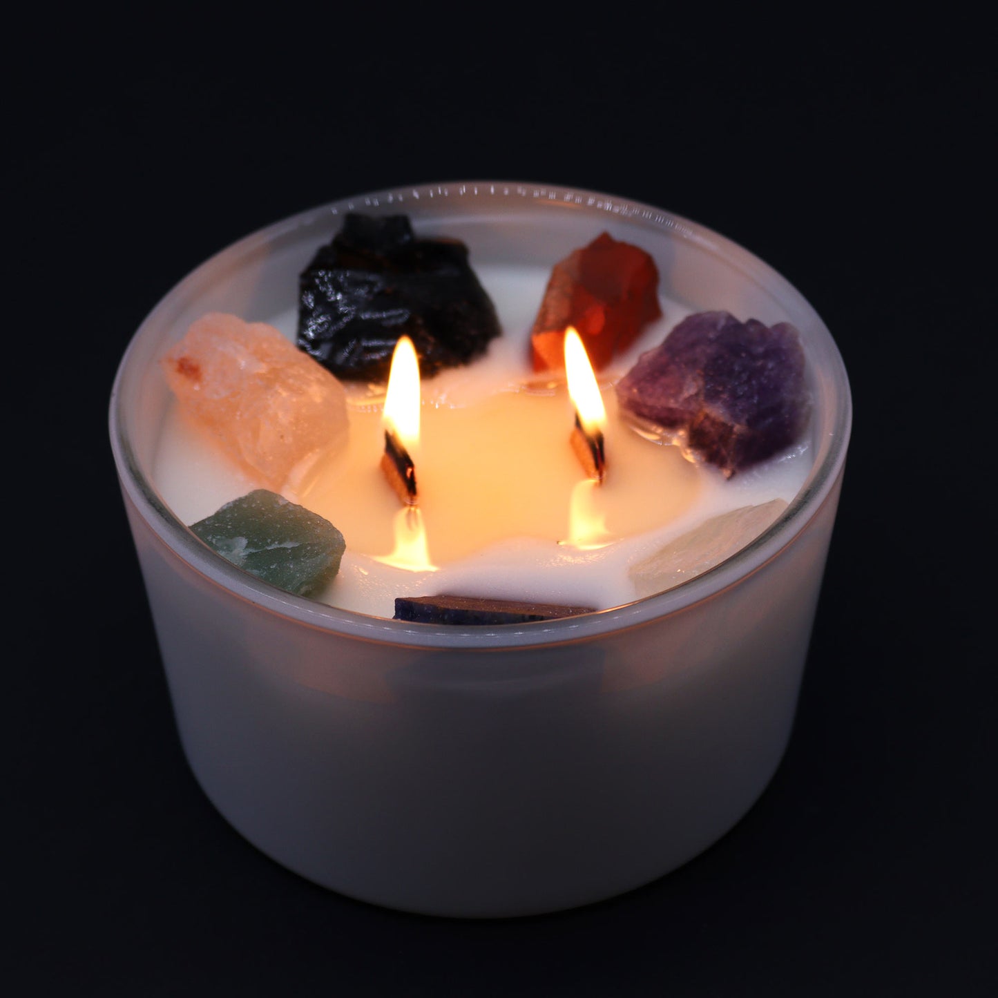 Chakra Crystal Candles - Seven Chakras