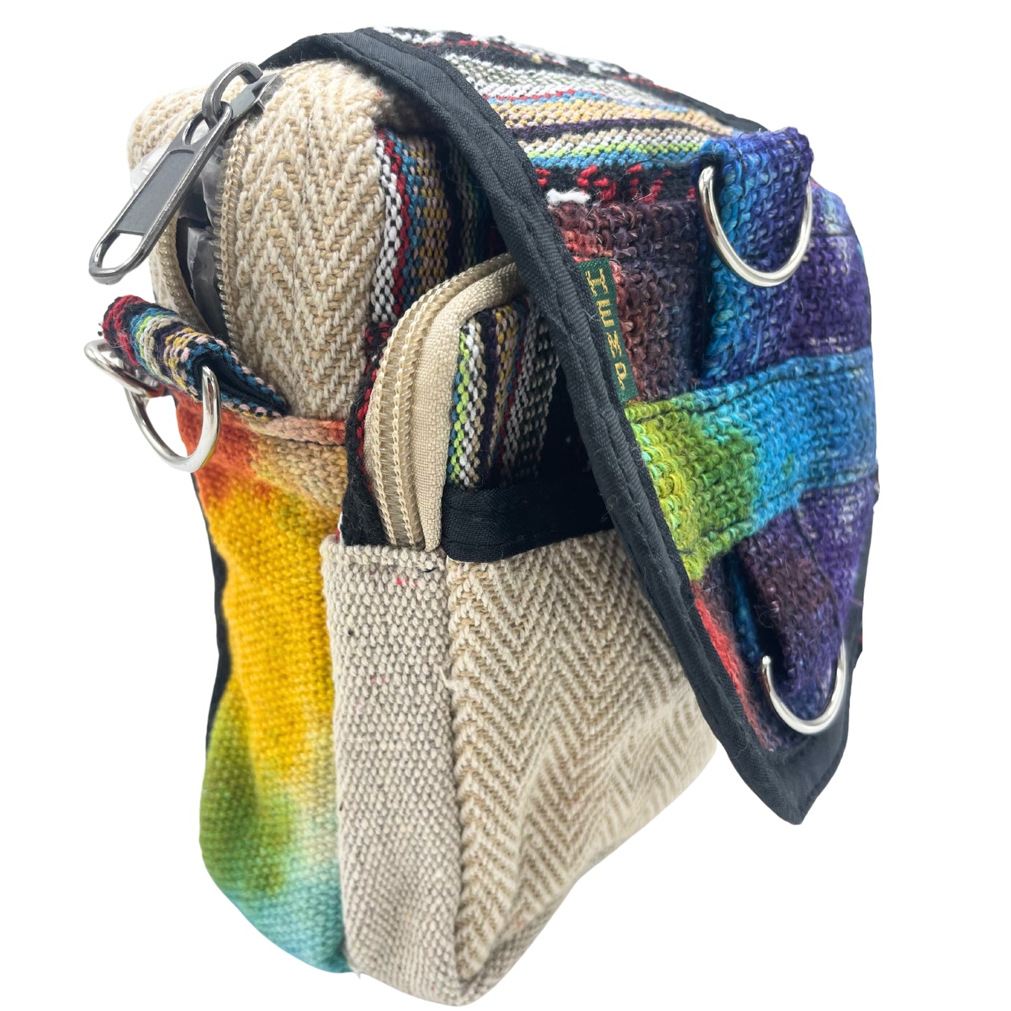Tie-dye Hemp Messenger Bag