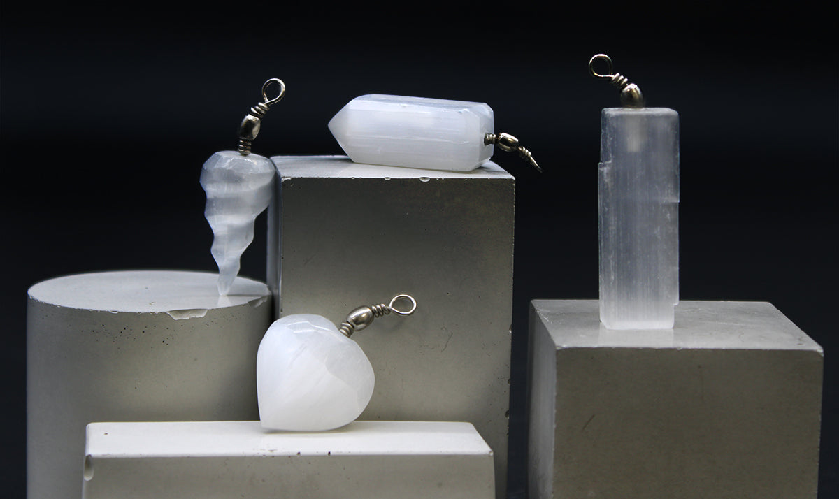 Selenite Pendants