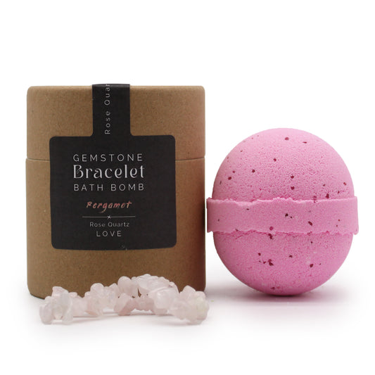 Bath Bomb with Gem Bracelet - Rose Quartz