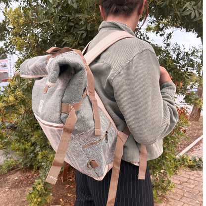 Hemp Trekking Backpack - Sunset Orange