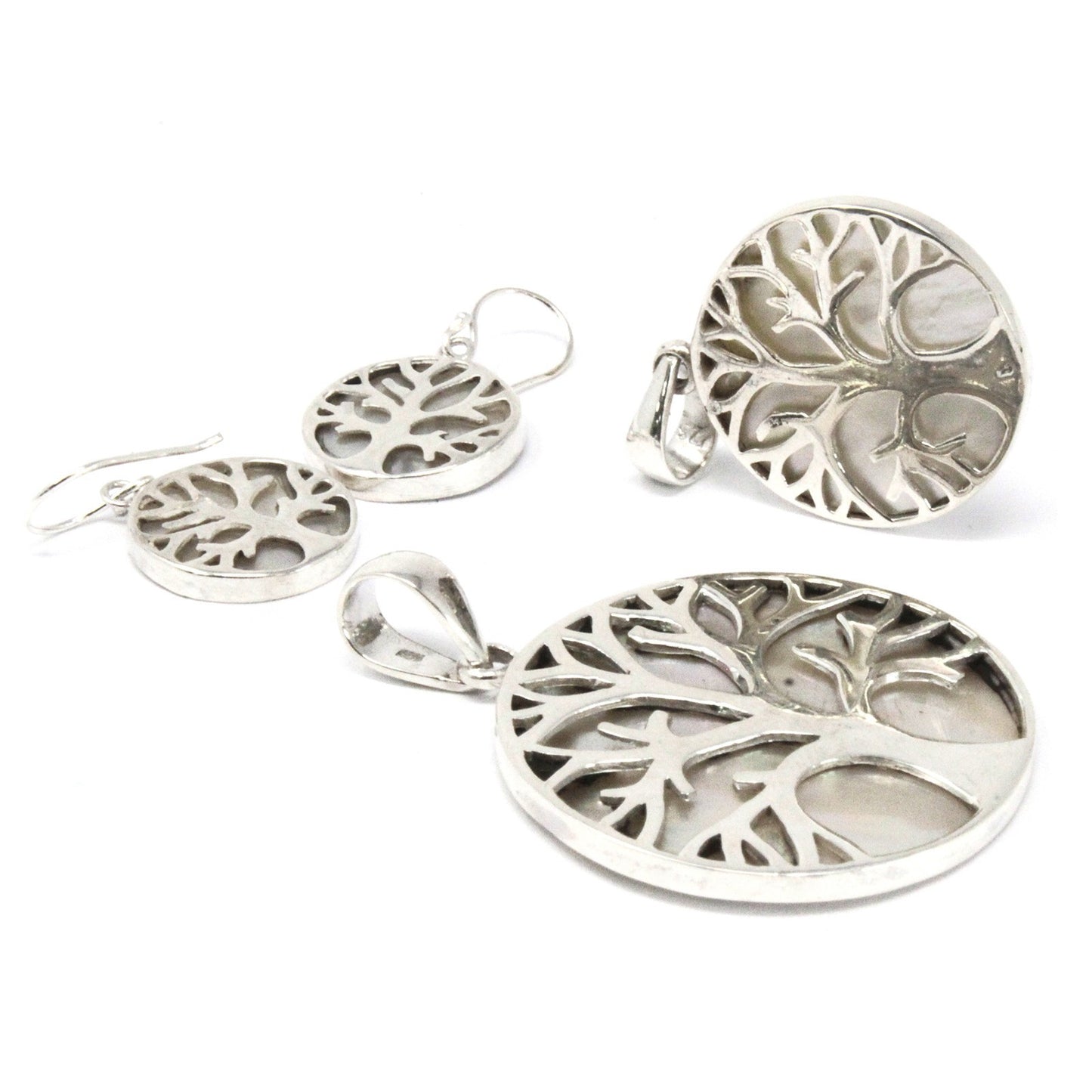 Silver Pendant Tree of Life 30mm - Mother of Pearl