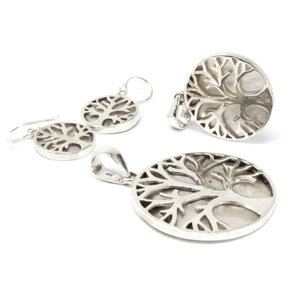 Silver Pendant Tree of Life 30mm - Mother of Pearl