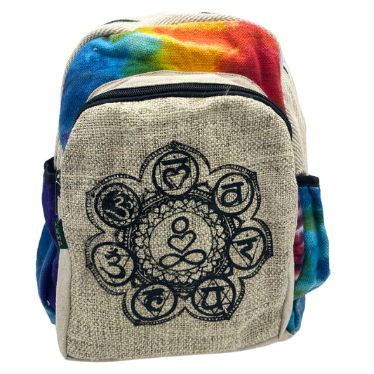 Tie-dye Medium Hemp Backpack - 7 Chakras