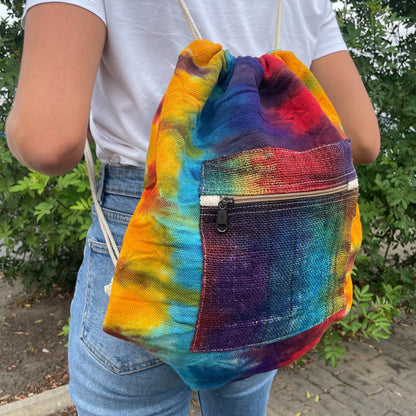 Tie-dye Hemp Rope Bag